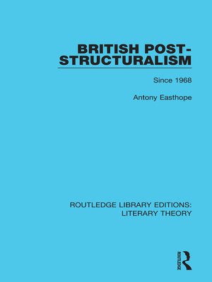 cover image of British Post-Structuralism